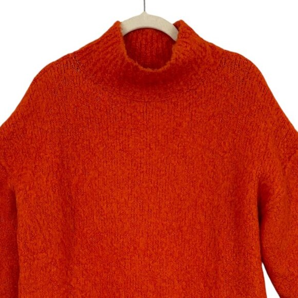 Free People Cozy Knit Sweater Pumpkin Spice Orange XS Oversized Soft Knit - Picture 2 of 8